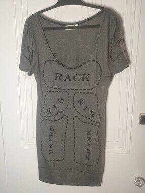 Cuts Of Meat Dress by I'm Your Present in Charcoal Gray